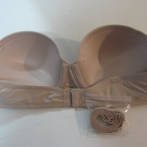 Maidenform Beige Bra NWT $17.98 Tan 36B 34C Wear 5 Ways New Strapless Stay Put - Picture 3 of 5